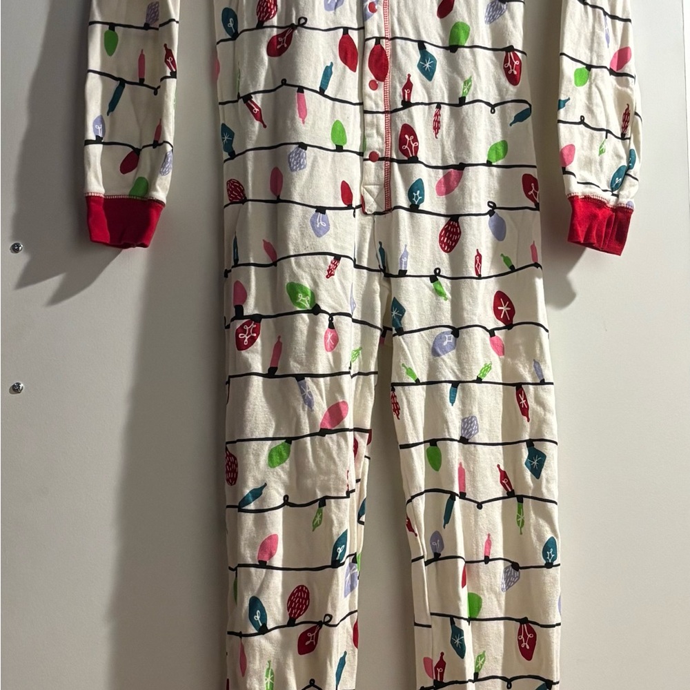 little Blue House Festive Holiday Light Pajama Onesie